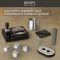 Кавоварка Krups ріжкова Precision+, 3.5л, вдубована кавомолка, ручний капучинатор, 15 бар, чорний-сірий