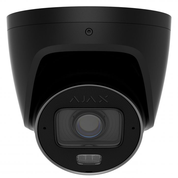 IP-камера дротова Ajax TurretCam HLVF 5 MP Black, 2.8–12 мм, PoE, True WDR, IP67, ІЧ 60 м, LED 40 м, аудіо, кут огляду 31° до 111°, вулична, чорна, 126280.197.BL1