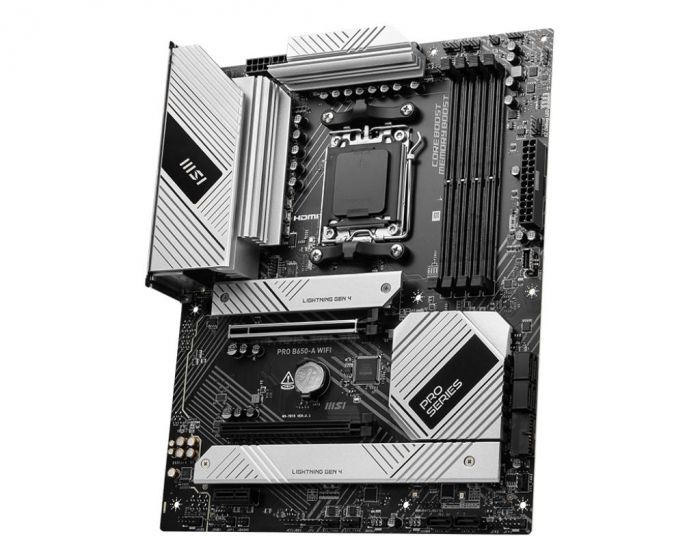 Материнcька плата MSI PRO B650-A WIFI sAM5 B650 4xDDR5 M.2 HDMI DP WiFi BT ATX