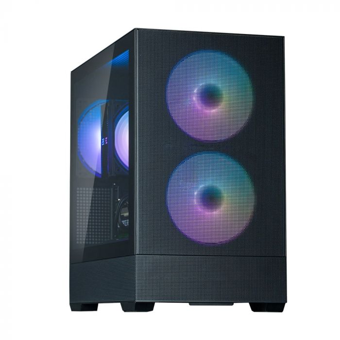 Корпус Zalman P30 Air без БЖ, 1xUSB3.0, 1xUSBType-C, 3x140мм ARGB, VGA 392мм, LCS ready, TG Side Panel, mATX, чорний