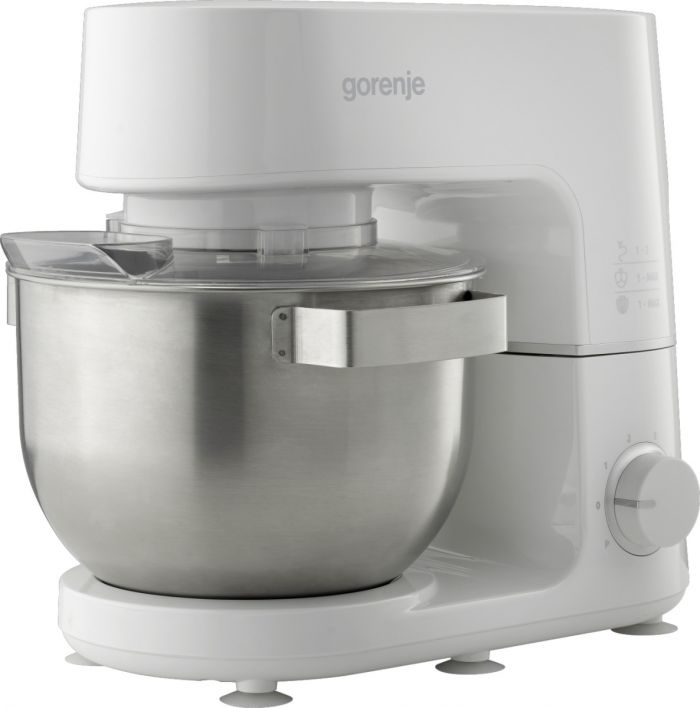 Кухонна машина Gorenje 800Вт, чаша-метал, корпус-метал, насадок-3, білий