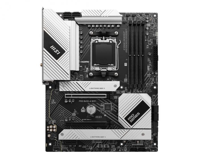 Материнcька плата MSI PRO B650-A WIFI sAM5 B650 4xDDR5 M.2 HDMI DP WiFi BT ATX