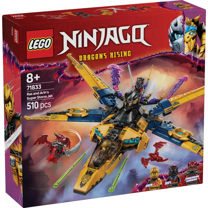 Конструктор LEGO Ninjago Суперштормовий реактивний літак Рас та Арін