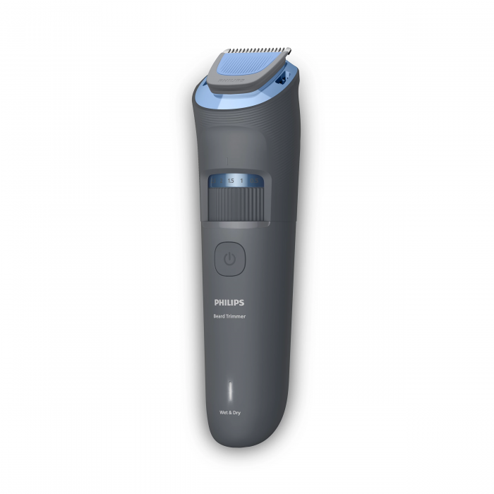 Тример Philips Series 3000, для бороди і вусів, акум., сталь, синій