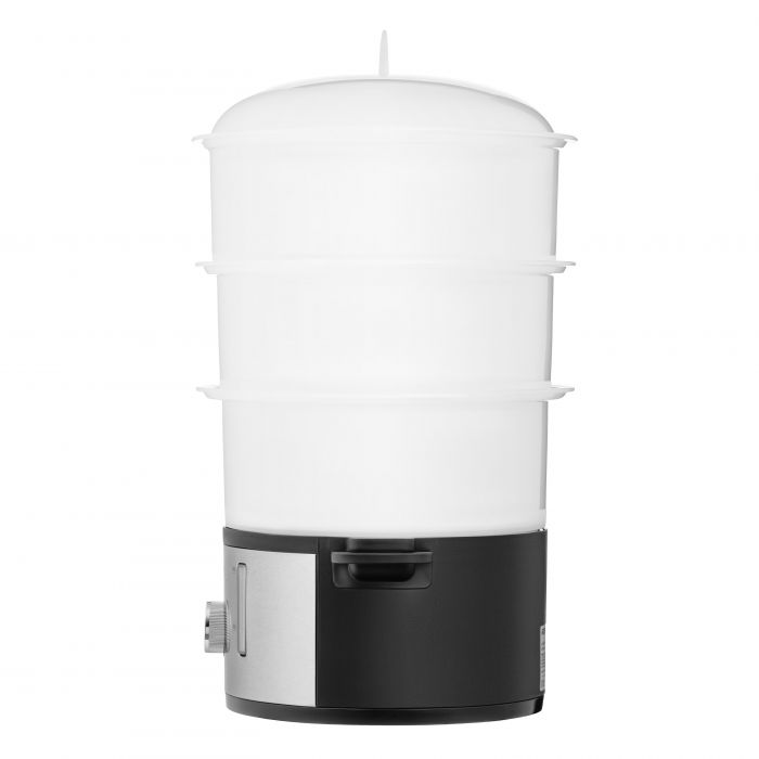 Пароварка ARDESTO 800Вт, чаша-3.4/3.4/3.4л, резервуар для води -1л, механічне керування, 3 яруси, метал/пластик, чорний