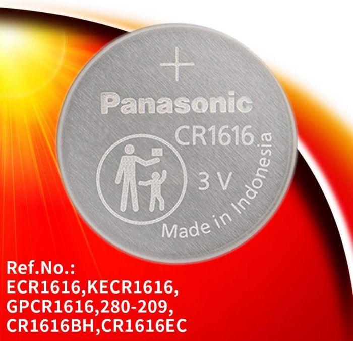 Батарейка Panasonic літієва CR1616 блістер, 5 шт.