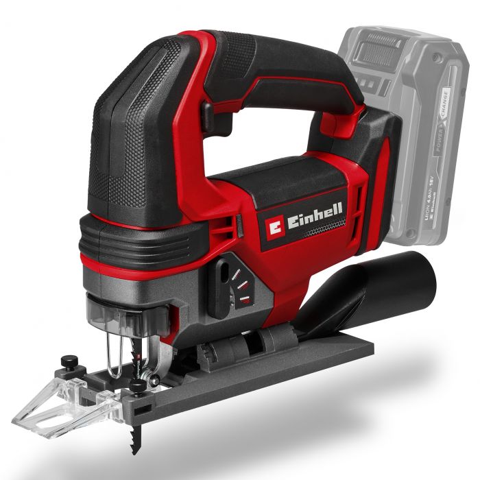 Лобзик акумуляторний Einhell TE-JS 18/100 Li - Solo, PXC, 18В, 3000 об/хв, ход 26 мм, 1.87 кг (без АКБ і ЗП)