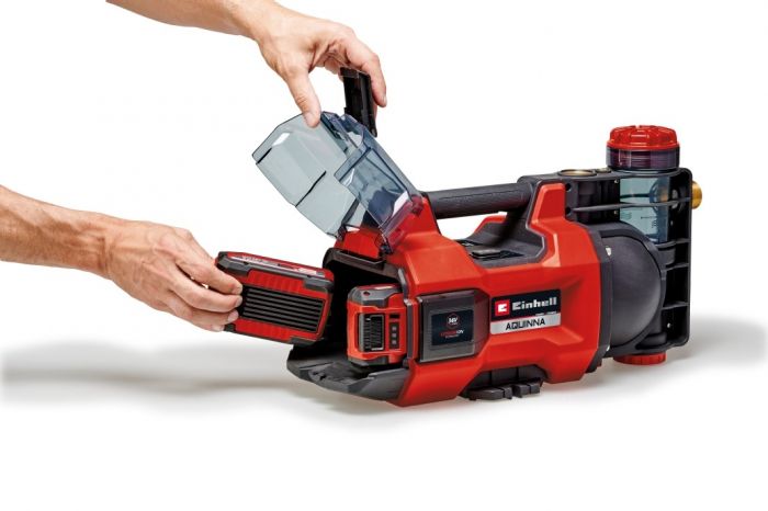 Насос відцентровий акумуляторний Einhell Professional AQUINNA 36/34, 36В(18В+18В) 3400л/год, вис. 37м, глиб. 6м режими ECO/BOOST, 4.2кг, без АКБ та ЗП