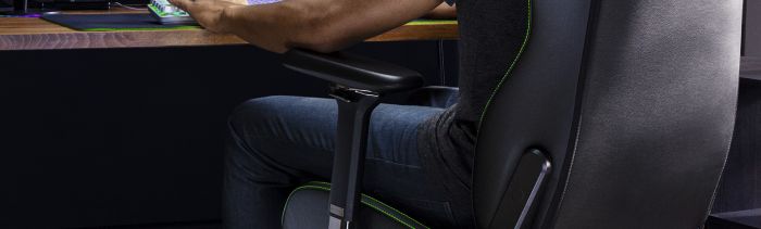 Крісло Razer Enki X  ПУ шкіра, 2D-Armrests, чорно-зелений