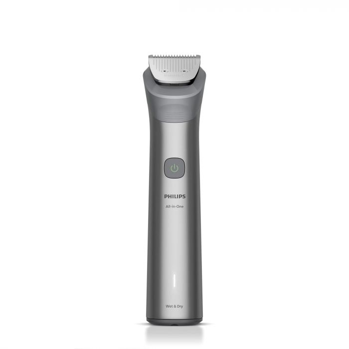 Тример Philips Series 5000, для бороди, голови та тіла, насадок-10, сталь, сірий
