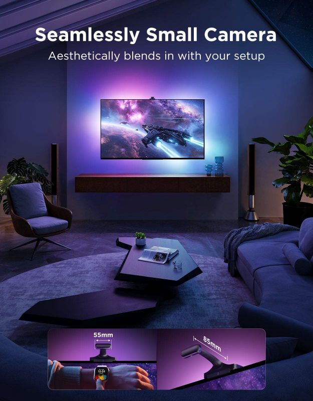 Набір адаптивного підсвічування Govee R2A80 Three-camera TV Backlight 55-65', RGBIC, WI-FI/Bluetooth, чорний