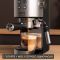 Кавоварка Krups ріжкова Virtuoso+ Tamping System 1л, мелена, ручний капучинатор, 15 бар, сірий