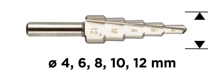 Свердло по металу ступінчасте GRAPHITE HSS 4x12мм