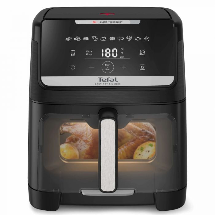 Мультипіч Tefal Easy Fry Silence XXL, 1800Вт, чаша-7, сенсорне керув., 10 програм, з віконцем, пластик, чорний