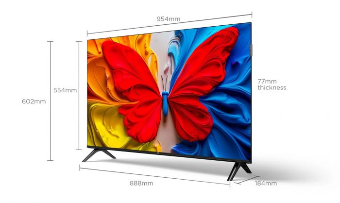 Телевізор 43" TCL QLED FHD 60Hz Smart Android TV Black