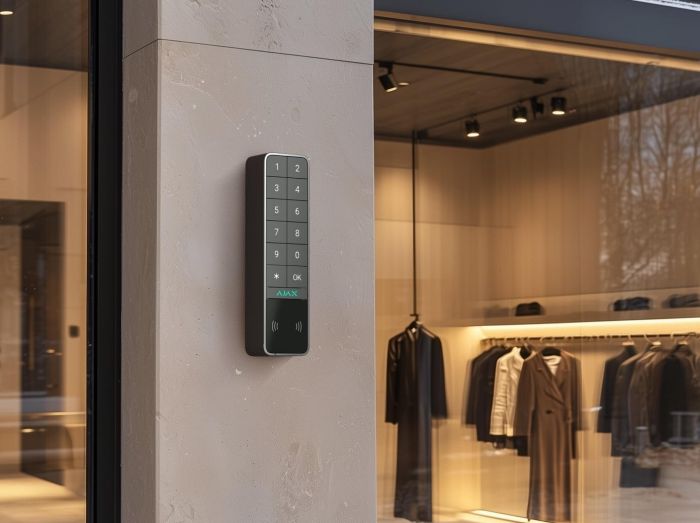 Бездротова зовнішня клавіатура Ajax KeyPad Outdoor Jeweller, графіт