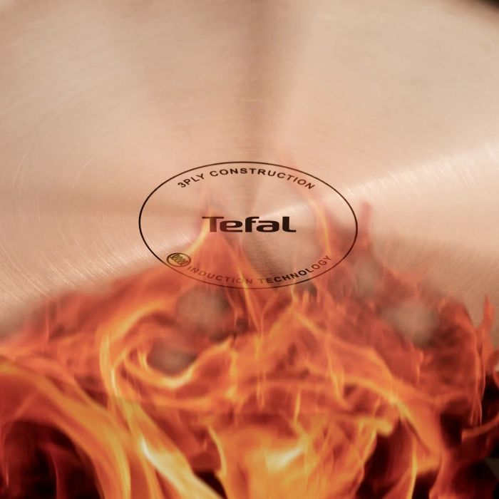 Сковорода Tefal Emotion+ Power, 28см, нержавіюча сталь, серцевина-алюміній, хромована сталь, бакеліт