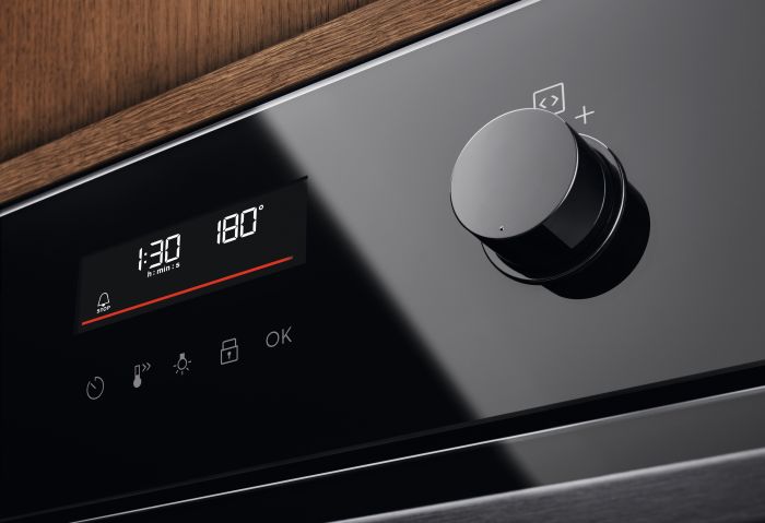 Духова шафа Electrolux електрична, 72л, A++, дисплей, конвекція, піроліз, телескопічні напрямні, чорний