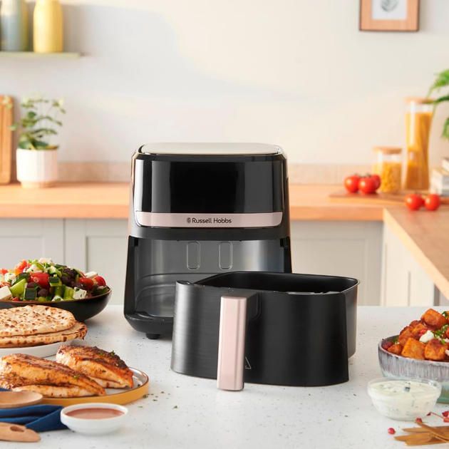 Мультипіч Russell Hobbs SatisFry 1300Вт, чаша-4.3л, сенсорне управл., 9 авто. программ, пластик, чорний