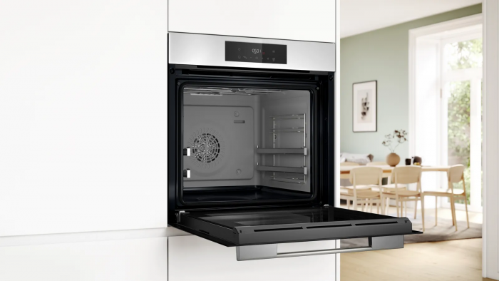 Духова шафа Bosch електрична, 76л, A, дисплей, конвекція, телескопічні направляючі (2 рівня), soft closing, білий