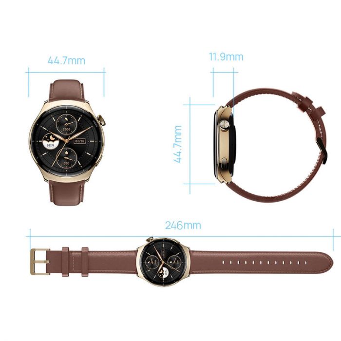 Смарт-годинник Mibro Lite 3 Pro 45мм, 1.32", 466x466, AMOLED, BT 5.3, GPS, 5 ATM, рожево-золотий