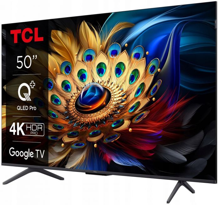 Телевізор 50" TCL QLED 4K 60Hz Smart Google TV Black