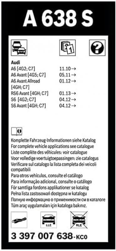 Склоочисник BOSCH Aerotwin безкаркасний комплект 650/530мм (3 397 007 638)