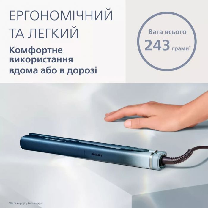 Випрямляч Philips Aqua SenseIQ Series 9001, 1200Вт, темп.режимов-3, 170-210С, автомат. Підлашт., кераміка, бірюзовий