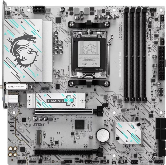 Материнcька плата MSI B840M GAMING PLUS WIFI6E sAM5 B840 4xDDR5 M.2 HDMI WiFi BT mATX
