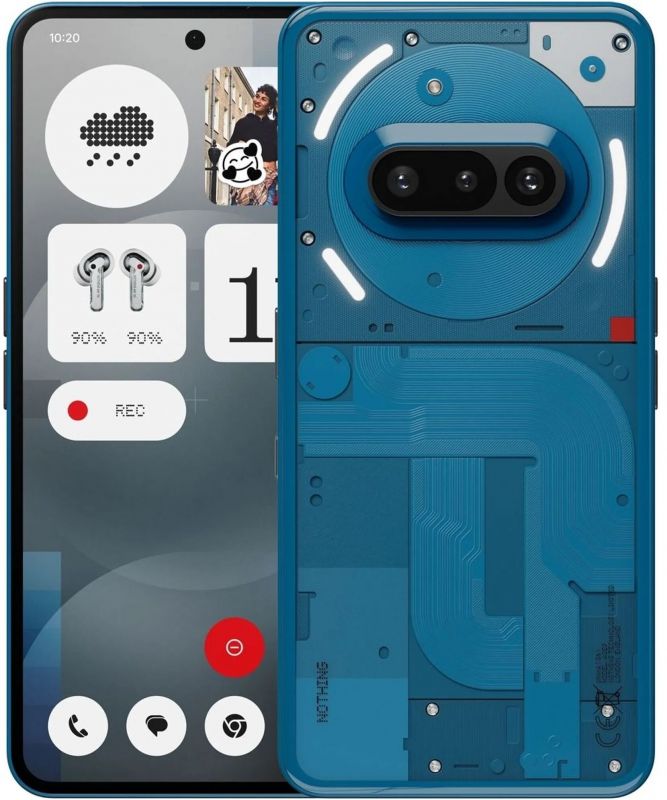 Смартфон Nothing Phone (3a) 6.77" 12/256ГБ, 2SIM, 5000мА•год, синій