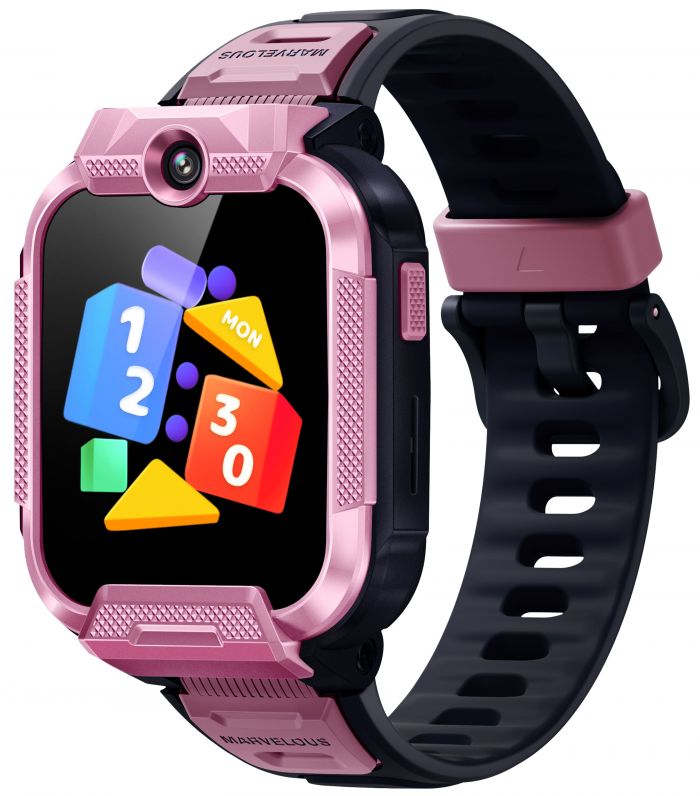 Дитячий годинник-телефон Mibro Z5, 1.69", 240x280, GPS, 2MP dual, 900мА·год, 2АТM, рожевий