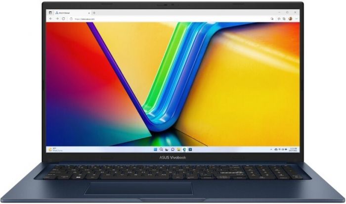 Ноутбук ASUS Vivobook 17 X1704VA-AU988 17.3" FHD IPS, Intel 7 150U, 16GB, F512GB, UMA, NoOS, Блакитний
