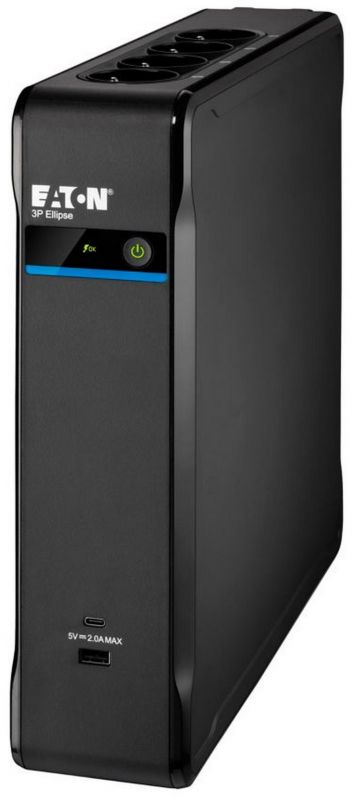 Джерело безперебійного живлення Eaton 3P Ellipse 1300VA/840W, 2xUSB charges+USB port, 4+4xSchuko