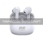 Навушники TWS 2E BudsMini, BT 6.0, IPX4, SBC, Touch control, Mic, білий