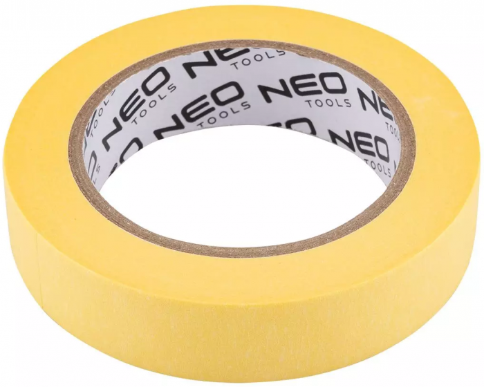 Стрічка малярна Neo Tools, 50мх25мм, жовтий