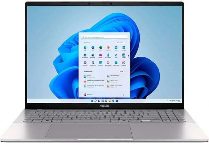 Ноутбук ASUS Vivobook S16 S3607QA-PL004W 16" WQXGA IPS, Qualcomm X X1 26 100, 16GB, F512GB, UMA, Win11, Сріблястий