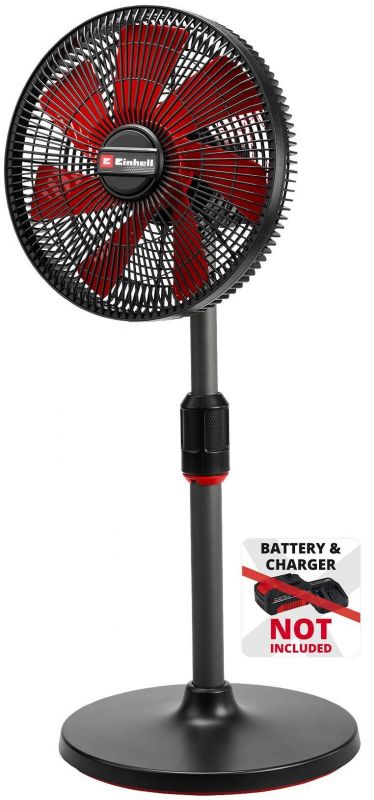 Вентилятор акумуляторний Einhell GC-CF 18/110 Li - Solo, PXC, 18В, безщітковий, підлоговий, діам. 320 мм, 15 км/год, 3 режими, таймер, 3.4 кг (без АКБ і ЗП)