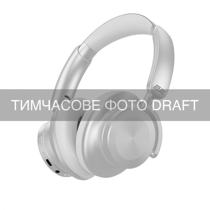 Навушники Over-ear 2E SVOЇ Pro, BT 5.4, IPX4, SBC, AAC, ANC, Mic, Сріблястий