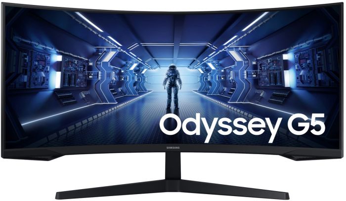 Монітор Samsung 34" Odyssey G5 C34G55TWW D-Sub, 2xHDMI, DP, VA, 3440x1440, 21:9, 165Hz, 1ms, CURVED