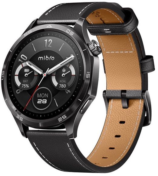 Смарт-годинник Mibro GT 46мм, 1.43", 466x466, AMOLED, BT 5.3, GPS, 5 ATM, темний метал