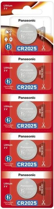 Батарейка Panasonic літієва CR2025 блістер, 5 шт.