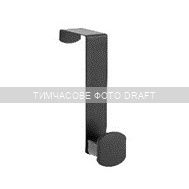 Дверний вішак на 1 гачок Ardesto Minimalism 3x3x20см, метал, пластик,  чорний