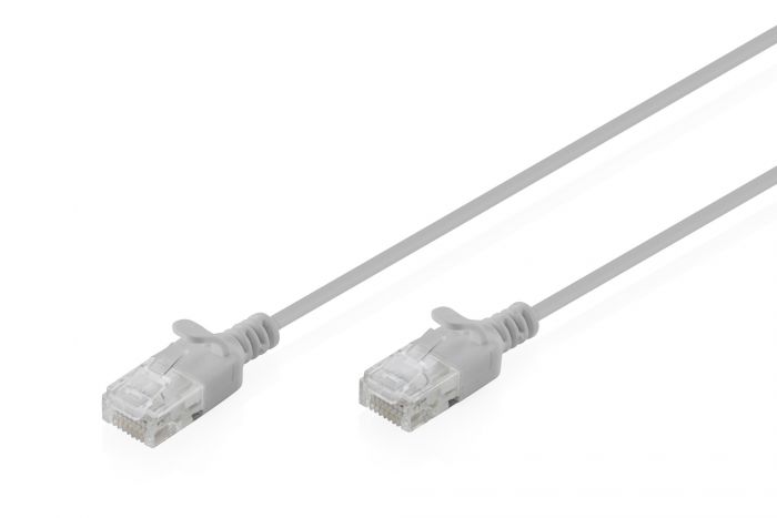 Патч-корд DIGITUS CAT 6 U-UTP Sliim, 2 м, AWG 32/7, Cu, LSZH, сірий
