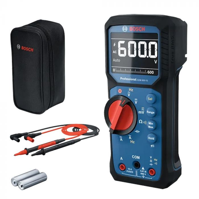 Мультиметр цифровий Bosch Professional GDM 600-15 0-600В LCD-дисплей 2AAх1.5В