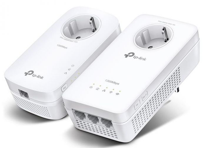 Адаптер Powerline TP-LINK TL-WPA8631PKIT (TL-WPA8631P +  TL-PA8010P) AC1200 AV1300 3xGE MESH plug